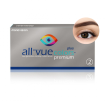 All Vue Colors Premium Plus - soczewki zerówki czarne 2 szt.