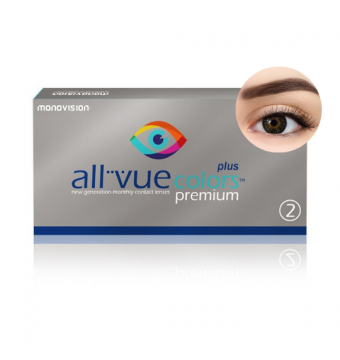 All Vue Colors Premium Plus - soczewki zerówki czarne 2 szt.