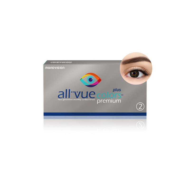 All Vue Colors Premium Plus - soczewki zerówki czarne 2 szt.