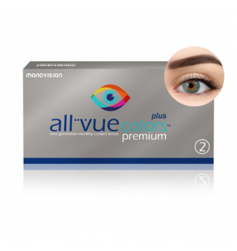 All Vue Colors Premium Plus - soczewki zerówki turkusowe 2 szt.