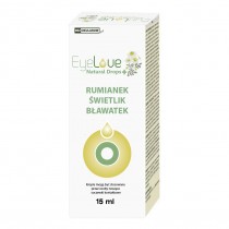 Krople EyeLove Natural Drops+ 15 ml - rumianek i świetlik